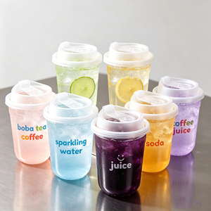 600ml 700ml pp Anhui Zhejiang Factory Custom Disposable 32oz Transparent Pet <b>Cup</b> 107mm Model <b>Large</b> Capacity for Fruit & Milk <b>Tea</b> - Product Image 1