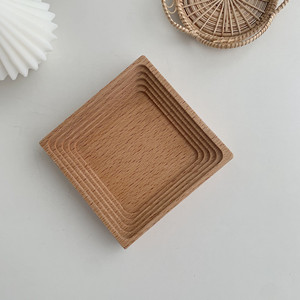 Tailai fournitures d'artisanat en bois eau ondulation bloc à découper ménage planche à pain après-midi thé hêtre bois plateau plaque coupe - Product Image 5