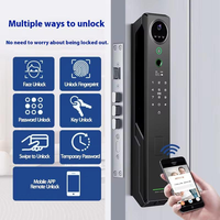 Kunci Pintu Sidik Jari dengan Layar Terintegrasi Ttlock Smart Door Lock Tuya Wifi Smart Door Lock Kunci Pintu Pintar untuk Apartemen