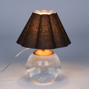 Luxury Crystal Sphere <b>Table</b> Lamp Fabric Shade Modern <b>Bedside</b> Light Decorative <b>Table</b> Lamp for Hotel Bedroom Living Room OEM ODM - Product Image 2