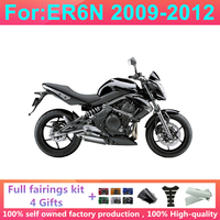 Nouveau kit de carénage complet ABS pour moto compatible avec KAWASAKI Ninja ER6N ER-6N 2009 2010 2011 2012 09 10 11 12 Kits de carénage Carrosserie