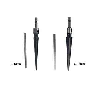 3-13mm Bridge Pin Hole Hand Held Reamer T Handle Tapered 6 Flute Chamfer <b>Bit</b> Reaming Woodworker Core <b>Drill</b> Cutting Tool - Product Image 4