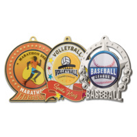 Vente en gros personnalisé de haute qualité gratuit personnalisé sport triathlon vélo balade à vélo cyclisme natation course médaille en métal