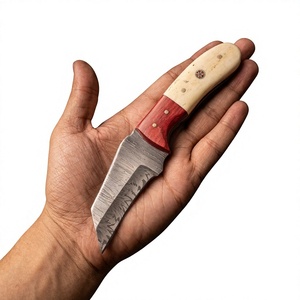 Cuchillo de Supervivencia y Caza de Acero de Damasco Forjado a Mano, Hoja Fija Mini Tipo Drop Point, Mango de Madera, Grado Industrial, Cuchillos para Revendedores OEM - Product Image 2