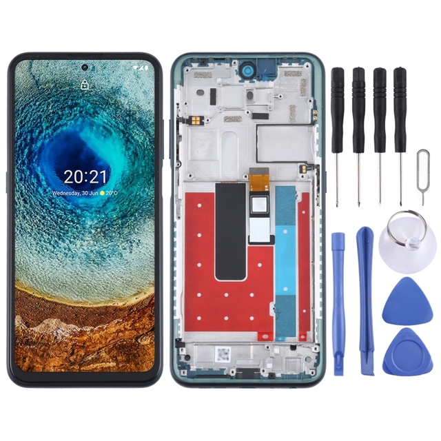 Well Work Factory Price TFT LCD Touch Screen Digitizer Full Assembly With Frame for Nokia X10 TA-1350 TA-1332