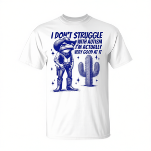 Camiseta con estampado de rana vaquera autista, no tengo problemas con el autismo, muy buena en eso - Product Image 2