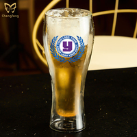 Verres à bière isolés à double paroi de 16.5 oz expérience de boisson fraîche et plus longue avec des styles de verre IPA Ale Lager Stout Pilsner