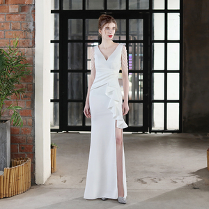 High Quality Prom Dresses <strong>Gowns</strong> for Women V-Neck Crystal Pink <strong>Red</strong> <strong>Black</strong> Wedding <strong>Gowns</strong> - Product Image 5