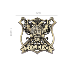 Imán para Refrigerador con Emblema Heráldico de <span class=keywords><strong>Toledo</strong></span>, España, <span class=keywords><strong>en</strong></span> Aleación de Zinc, Recuerdo de Viaje - Product Image 6