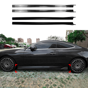 Amp-Z Mercedes-Benz CLE-Class C236 2024+ Side Skirts Piano Black Carbon Fiber Texture Matte Finish Body Kit - Product Image 1