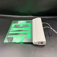 Panneau de sortie LED rétroéclairé 3,5W, lumière de sortie rouge/verte commutable, 120-347VAC, batterie NiCad de secours, panneau de sortie d'urgence pour emplacement humide