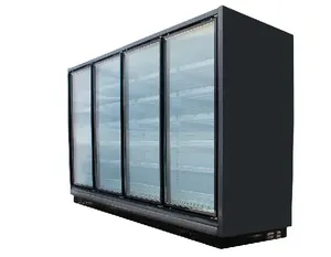 スーパーマーケットのDDW3920F3ガラスドア商業ショーケース直立冷凍庫ディスプレイ冷蔵庫