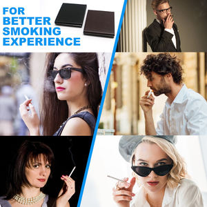 Logo personnalisé étui à cigarettes de luxe en <span class=keywords><strong>cuir</strong></span> boîte en métal 10 pièces Cigarettes tabac produit mallette de rangement étui à cigarettes en étain - Product Image 5