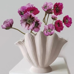Unique Design Handicraft Ornaments Decoration Terracotta <strong>Vase</strong> Shell Shape Ceramic <strong>Flower</strong> <strong>Vases</strong> - Product Image 1