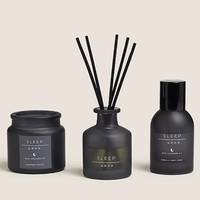 Ensemble cadeau de bougies en cire de soja et diffuseur d'arômes en verre de luxe, personnalisé avec étiquette privée, pour la décoration de la maison