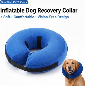 High Quality Custom Inflatable Pet Donut <b>Collar</b> Soft <b>Dog</b> Cone Alternative After Surgery <b>Dog</b> Cones for Small Medium <b>Large</b> <b>Dogs</b> - Product Image 2