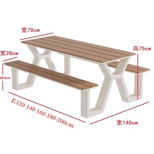 Juego integral de catering al aire libre moderno, bancos y mesas de metal conectados, sillas de aperitivos <span class=keywords><strong>para</strong></span> parques, escénicos <span class=keywords><strong>lugares</strong></span> al aire libre, villas - Product Image 6