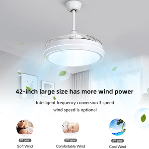 Ventilateur de plafond LED électrique de qualité supérieure, design créatif, télécommande, refroidissement et chauffage avant/arrière - Product Image 5
