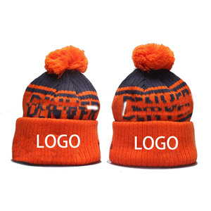 Bonnet en tricot jacquard avec <span class=keywords><strong>gros</strong></span> <span class=keywords><strong>pompon</strong></span> en fausse fourrure pour l'hiver personnalisé Bonnet à <span class=keywords><strong>pompon</strong></span> pour hommes - Product Image 2