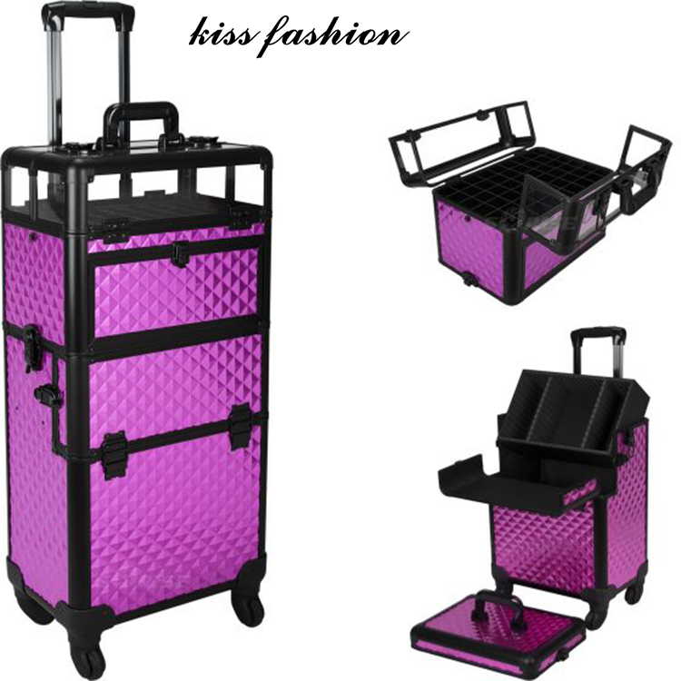 Purple hair case trolley