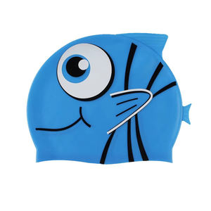 Bonnet de bain en forme de <span class=keywords><strong>poisson</strong></span> CAP400 pour enfants, garçon et fille, en silicone mignon, inodore, sûr, bonnet de piscine pour les jeunes, couleurs personnalisées - Product Image 6