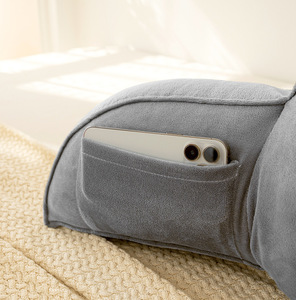 Almohadas de apoyo <span class=keywords><strong>para</strong></span> sentarse <span class=keywords><strong>en</strong></span> <span class=keywords><strong>la</strong></span> <span class=keywords><strong>cama</strong></span> con cubierta lavable, <span class=keywords><strong>respaldo</strong></span> de algodón PP, almohadas de lectura <span class=keywords><strong>para</strong></span> adultos con brazos - Product Image 4