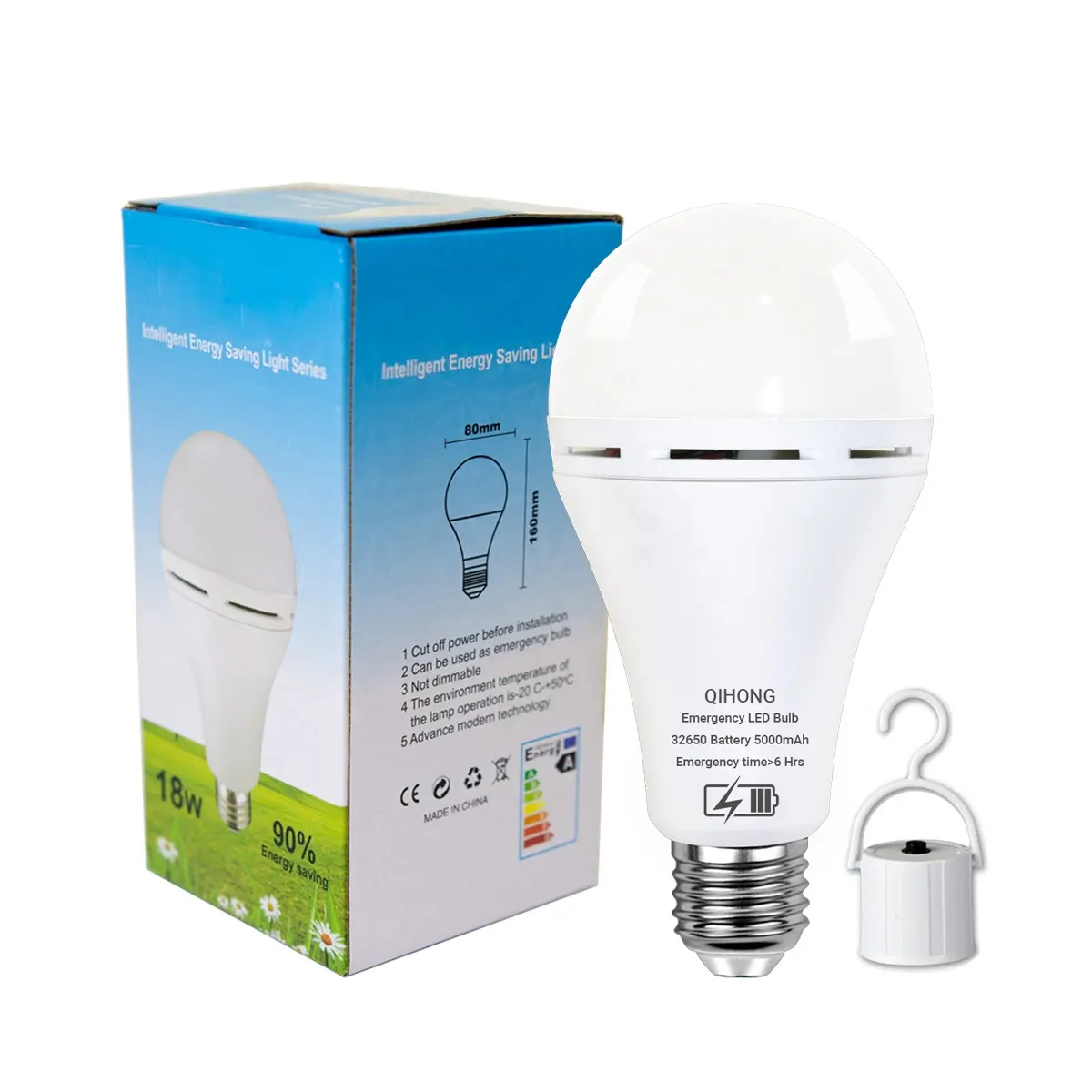 LED Emergency Light Bulbs for Home Power Failure A21 9W E26 E27 80W Equivalent 800 Lumen LED Rechargeable Light Bombillo Bulbs
