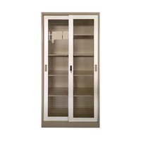 Meubles de bureau scolaire, armoire en acier à porte coulissante, armoire de rangement de fichiers en métal à bas prix
