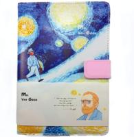 Carnet créatif La Nuit étoilée, série Vincent Van Gogh, cadeau pour étudiants, carnet en cuir, reliure spirale, papier imprimé PVC