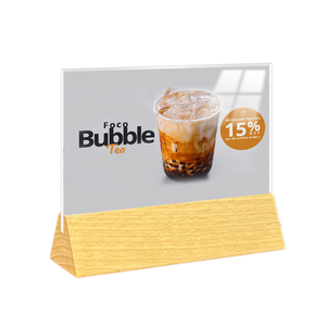 Tùy chỉnh máy tính để bàn Diagonal Acrylic dấu hiệu đứng màn hình Flyer menu Giấy Chủ A5/A6 quảng cáo hiển thị đứng - Product Image 3