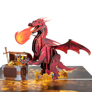 Impresión personalizada <span class=keywords><strong>de</strong></span> alta calidad dragón <span class=keywords><strong>de</strong></span> fuego 3D Pop-up tarjeta <span class=keywords><strong>de</strong></span> regalo <span class=keywords><strong>de</strong></span> agradecimiento papel Anime tarjeta hecha a mano <span class=keywords><strong>para</strong></span> <span class=keywords><strong>cumpleaños</strong></span> fiesta graduación - Product Image 4