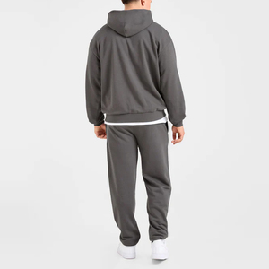 Sweat à capuche ample pour homme, style vintage, brodé, en molleton 100 % coton, épaules tombantes, personnalisable en gros (OEM) - Product Image 4