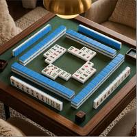 Jeu de Mahjong américain 166 tuiles en mélamine de qualité supérieure texture jade bleu ciel, ensemble complet de luxe NMJL OEM Jinyi