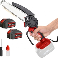 Scie à chaîne électrique sans fil 20V avec moteur sans balais et batterie lithium-ion, outil de jardinage industriel portable de 6 et 8 pouces pour la coupe du bois