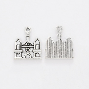 Dijes Metálicos de Alta Calidad con Forma de Castillo en Miniatura, Colgantes Clásicos para Joyería, Dijes de Moda para Decoración de Bodas y Fiestas - Product Image 6