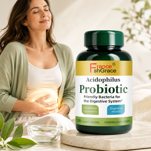 Fabricant de compléments probiotiques Nutraceutical Shecome, 100 millions d'UFC pour le soutien digestif, 120 comprimés probiotiques Acidophilus - Product Image 1