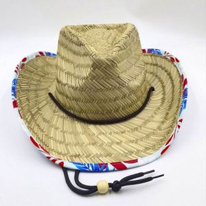 Chapeau de soleil personnalisé pour la pêche, le surf et la plage, style sombrero mexicain à large bord, chapeau de sauveteur en paille personnalisé - Product Image 2