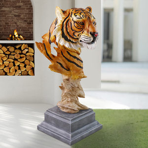 Escultura <span class=keywords><strong>de</strong></span> Resina <span class=keywords><strong>de</strong></span> Cabeza <span class=keywords><strong>de</strong></span> <span class=keywords><strong>Tigre</strong></span> Realista Hecha a Mano con Pose <span class=keywords><strong>de</strong></span> Patas Elevadas, Figura <span class=keywords><strong>de</strong></span> Animal Feroz para Exhibición en Escritorio y Estante - Product Image 4