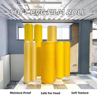 Film alimentaire PVC transparent super clair en rouleau jumbo, film étirable et rétractable en PVC pour l'emballage alimentaire