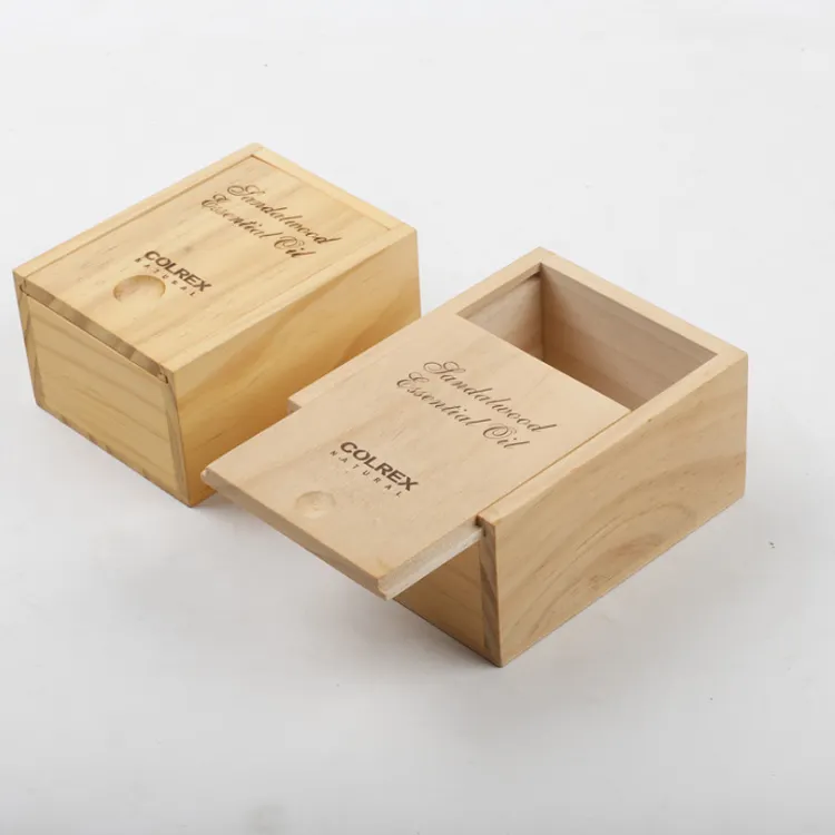 Небольшие деревянные коробки на заказ со скользящей крышкой оптом
