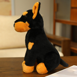 Juguete de Peluche Realista de Perro <span class=keywords><strong>Doberman</strong></span>, Venta al por Mayor de Fábrica, Juguete Antiestrés para Niños, Regalo de Cumpleaños Ideal - Product Image 3