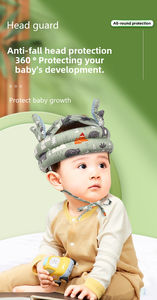 Casque de sécurité pour bébé en coton doux, anti-collision, anti-chute, réglable, respirant, lavable, pour apprendre à marcher - Product Image 4