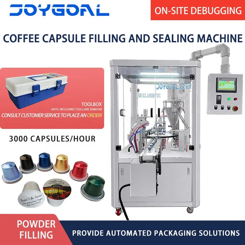 high speed rotary type automatic coffee powder filling and sealing machine price for packing K-Cup or Nespresso capsules