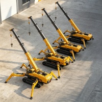 Grue araignée diesel professionnelle avec système d'entretoises hydrauliques et forte endurance pour les opérations en extérieur