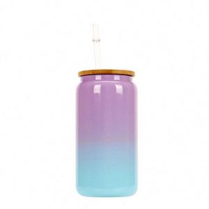 Elegant Shaped Drinking Plastic 16Oz Colored Plastic Solid Glossy Can With Pp Lids for UV DTF Transfer - Product Image 6