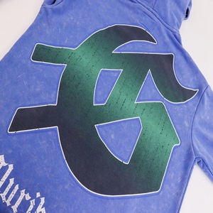 Sweat à capuche pour homme de marque, 100% coton de haute qualité, pull vintage personnalisé, streetwear lourd, broderie 3D, col à capuche - Product Image 5