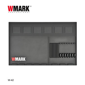 WMARK W-42 Tapis d'organisation magnétique professionnel antidérapant en PVC 3D pour outils de barbier, accessoires de salon (tondeuses, <span class=keywords><strong>ciseaux</strong></span>) - Product Image 1