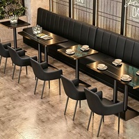 Tables et chaises de restaurant durables, ensemble de mobilier de restaurant, mobilier de bar de cafétéria, mobilier de café, sièges de banquette
