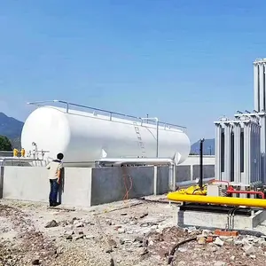 60m3 क्रायोजेनिक एलंग भंडारण कंटेनर तरल प्राकृतिक गैस टैंक एलंग दबाव टैंक