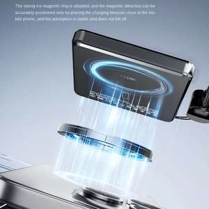 Banco de energía de carga inalámbrica magnética de Metal ultradelgado 10000mAh soporte de soporte banco de energía de pantalla Digital para teléfonos <span class=keywords><strong>AIRPODS</strong></span> - Product Image 5